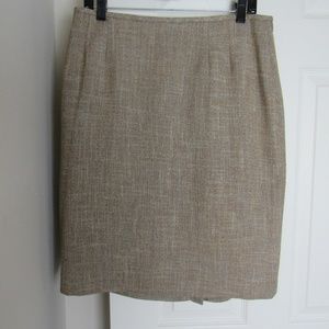 Le Suit Brown Skirt w/split in back size 14P
